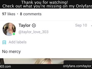 webcam girl taylor_love_303 capture image #4076421